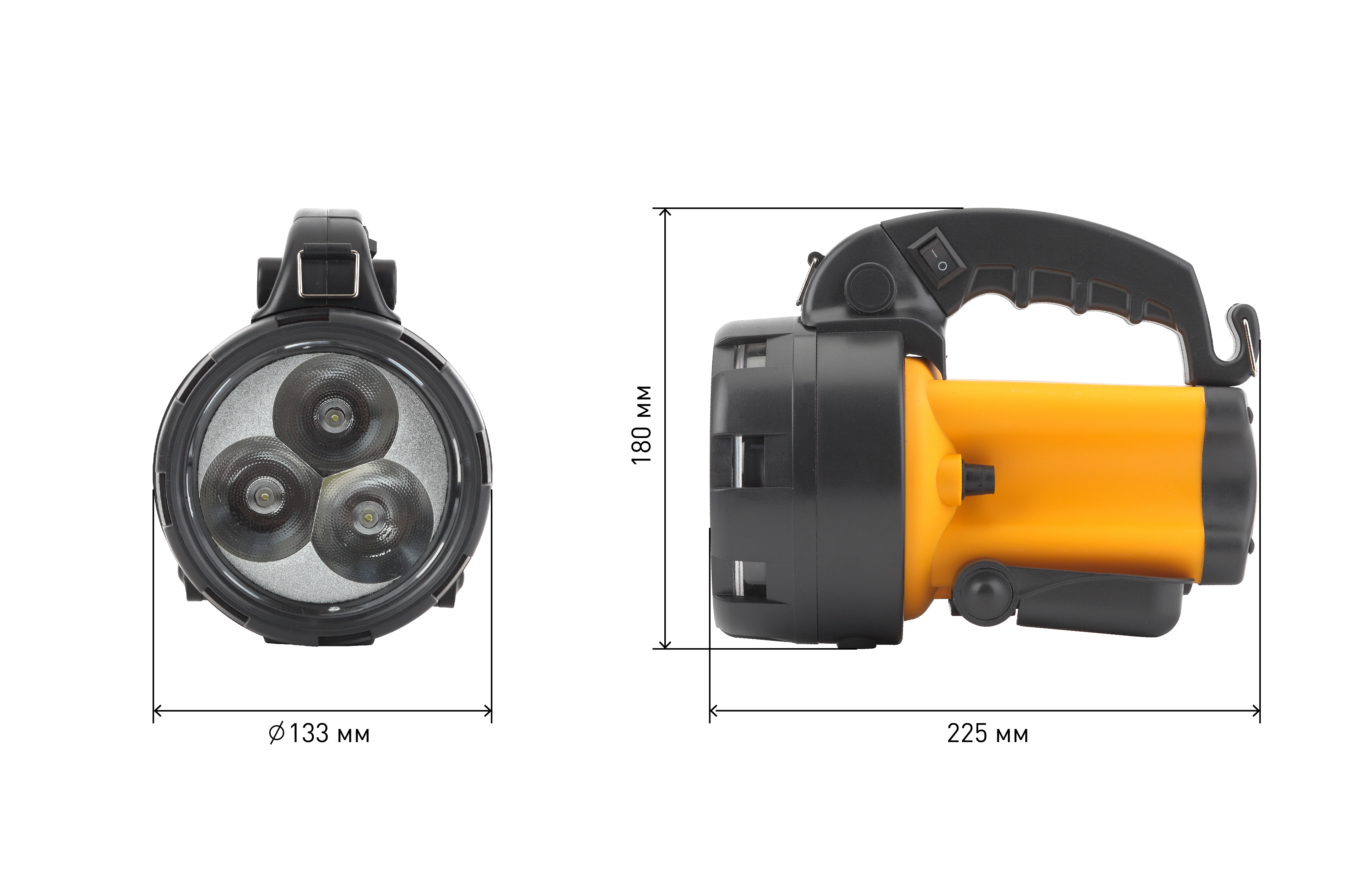 Фонарь-прожектор PA-604, 3*1Вт led SMD, литий 3Ач